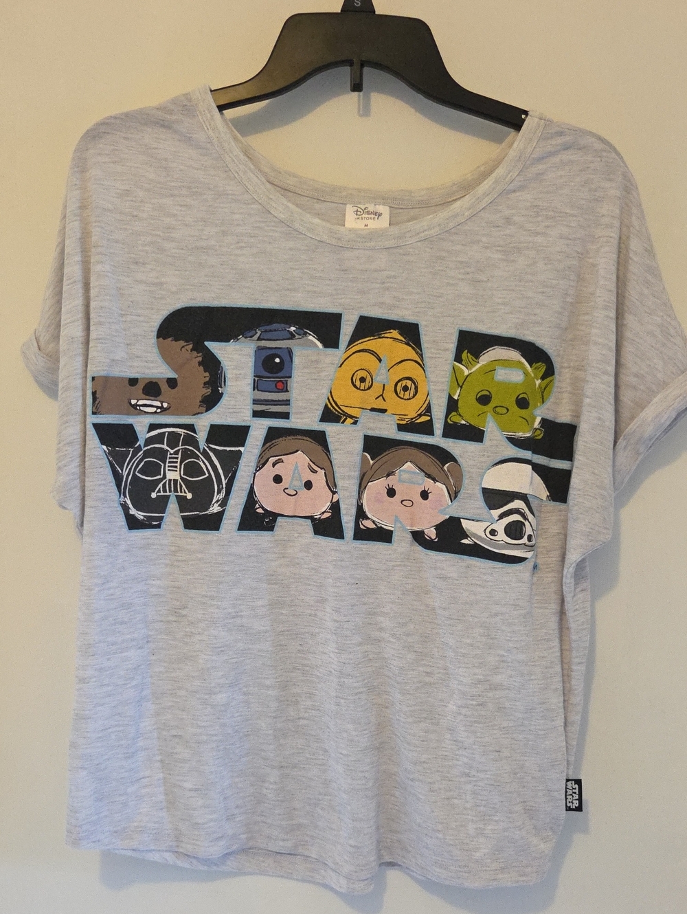 Disney Light Gray Star Wars Character Tee Womens Medium